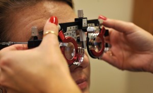 trial lenses as part of routine eye exam